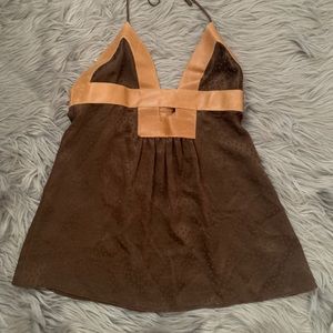 Ingwa Melero silk halter top